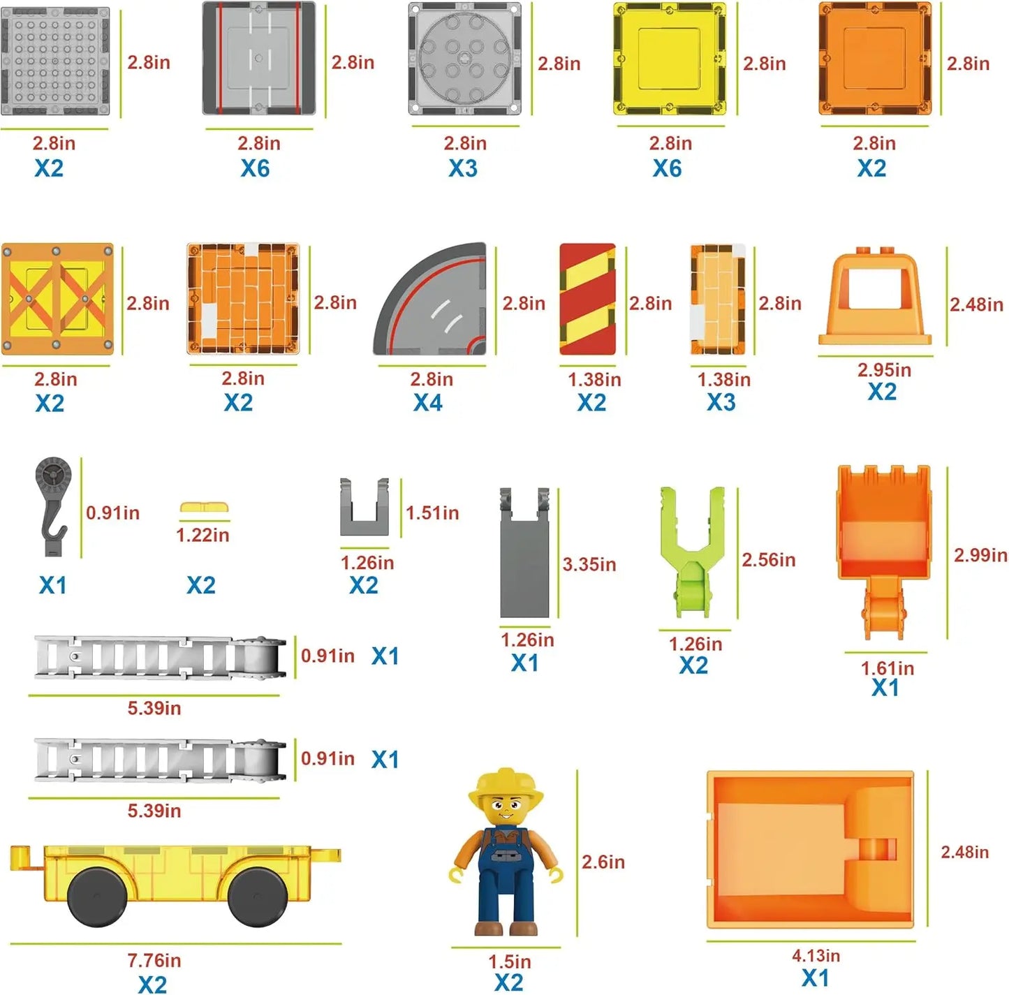 Magnetic Construction Truck Set 50 pcs – PicassoTiles