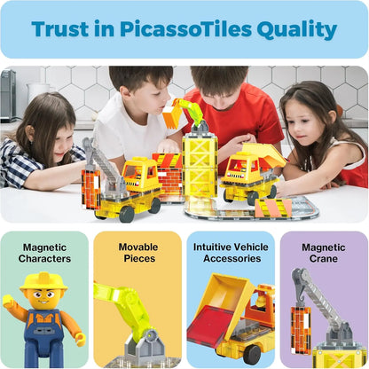 Magnetic Construction Truck Set 50 pcs – PicassoTiles