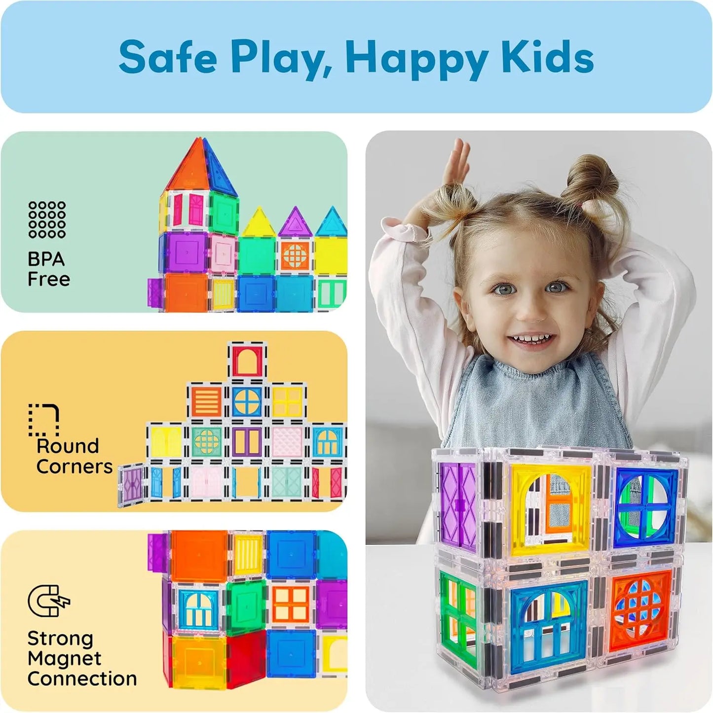 مجموعة نوافذ وأبواب مغناطيسية 40 قطعة – بيكاسو تايلز