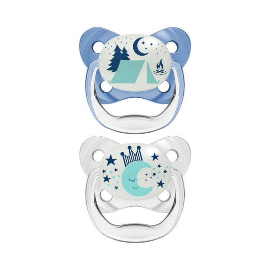 Dr. Brown’s™ PreVent™ Contoured Glow in the-Dark Pacifiers-Stage2-2 Count