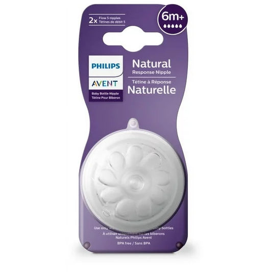 Philips Avent Natural Response Nipple Flow 5- 2Teats