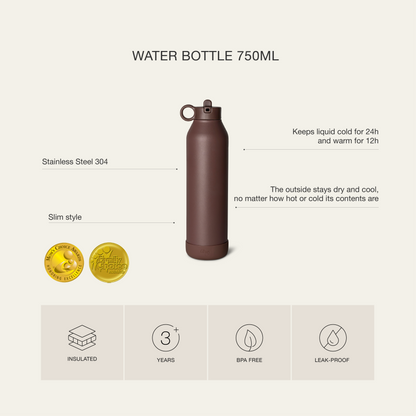 Citron-Stainless Steel Water Bottle 750ml-Plum