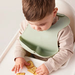 b.box Silicone Travel Bib-sage