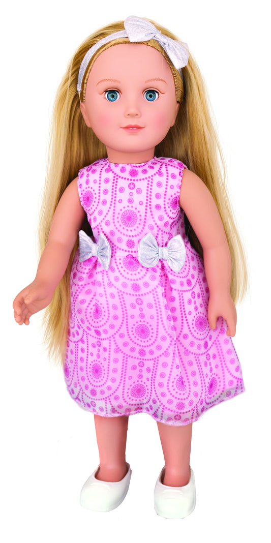 Hayati Girl -Sandy Long Hair Holiday Dress 18-Inch Doll