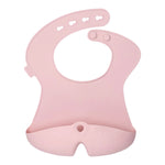 b.box Silicone Travel Bib-blush