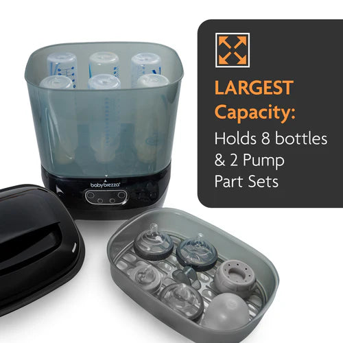 Baby Brezza One Step Baby Bottle Sterilizer and Dryer Advanced-Premium Black
