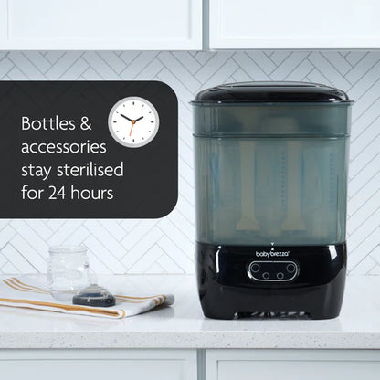 Baby Brezza One Step Baby Bottle Sterilizer and Dryer Advanced-Premium Black