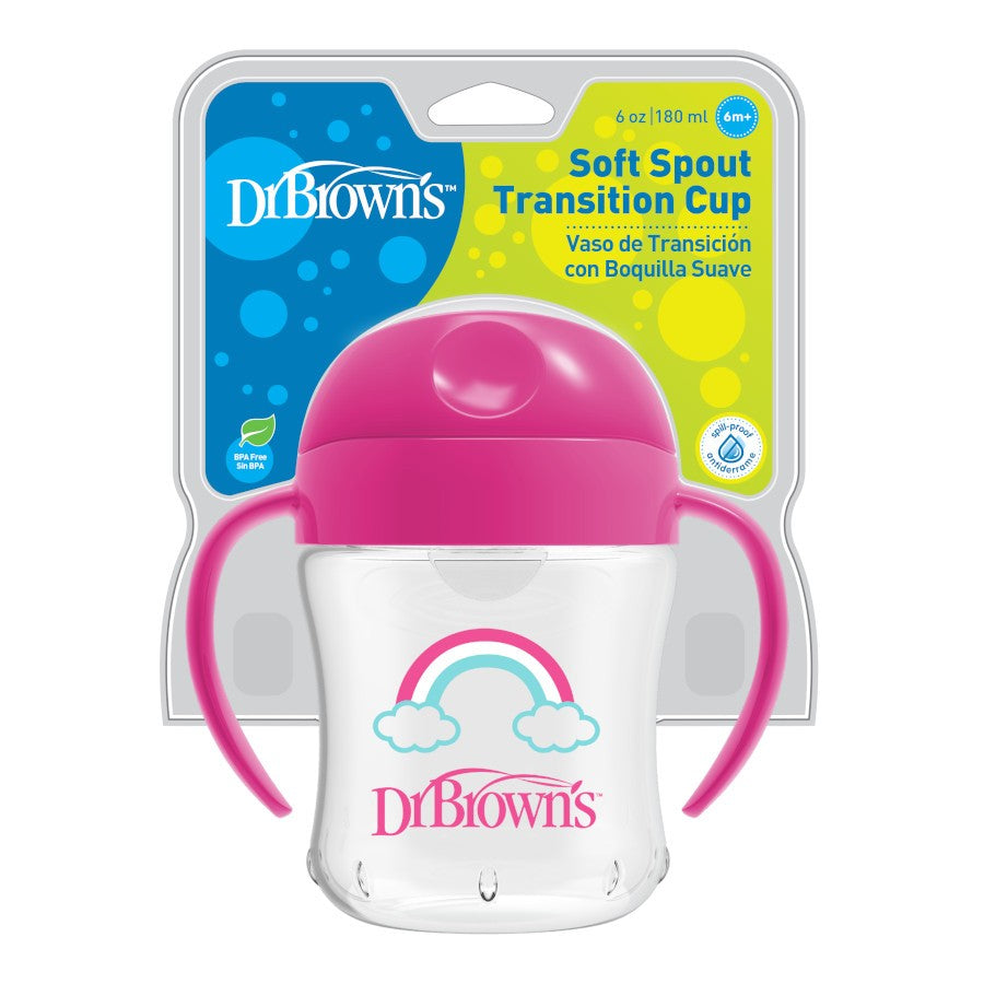 Dr. Brown’s® Soft-Spout Transition Cup,180 ml (6m+)-Pink