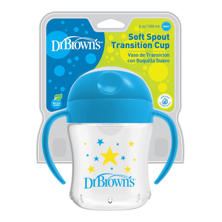 Dr. Brown’s® Soft-Spout Transition Cup,180 ml (6m+)-Blue