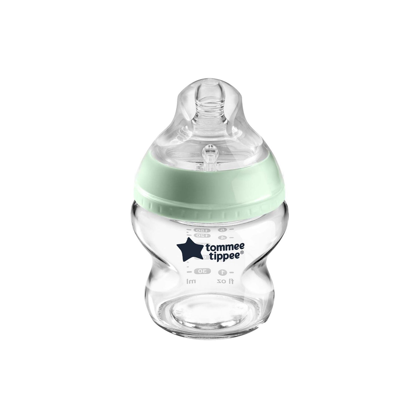 Tommee Tippee Closer to Nature   Glass Feeding Bottle, 150ml x 1  -Clear