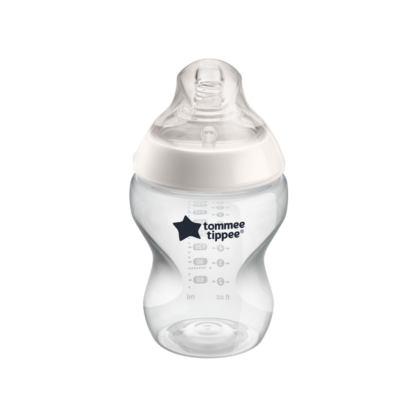 Tommee Tippee Closer to Nature Feeding Bottle, 260ml x 1  - Clear