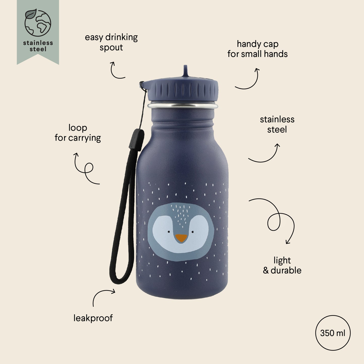 Water Bottle (350ml) Mr. Penguin