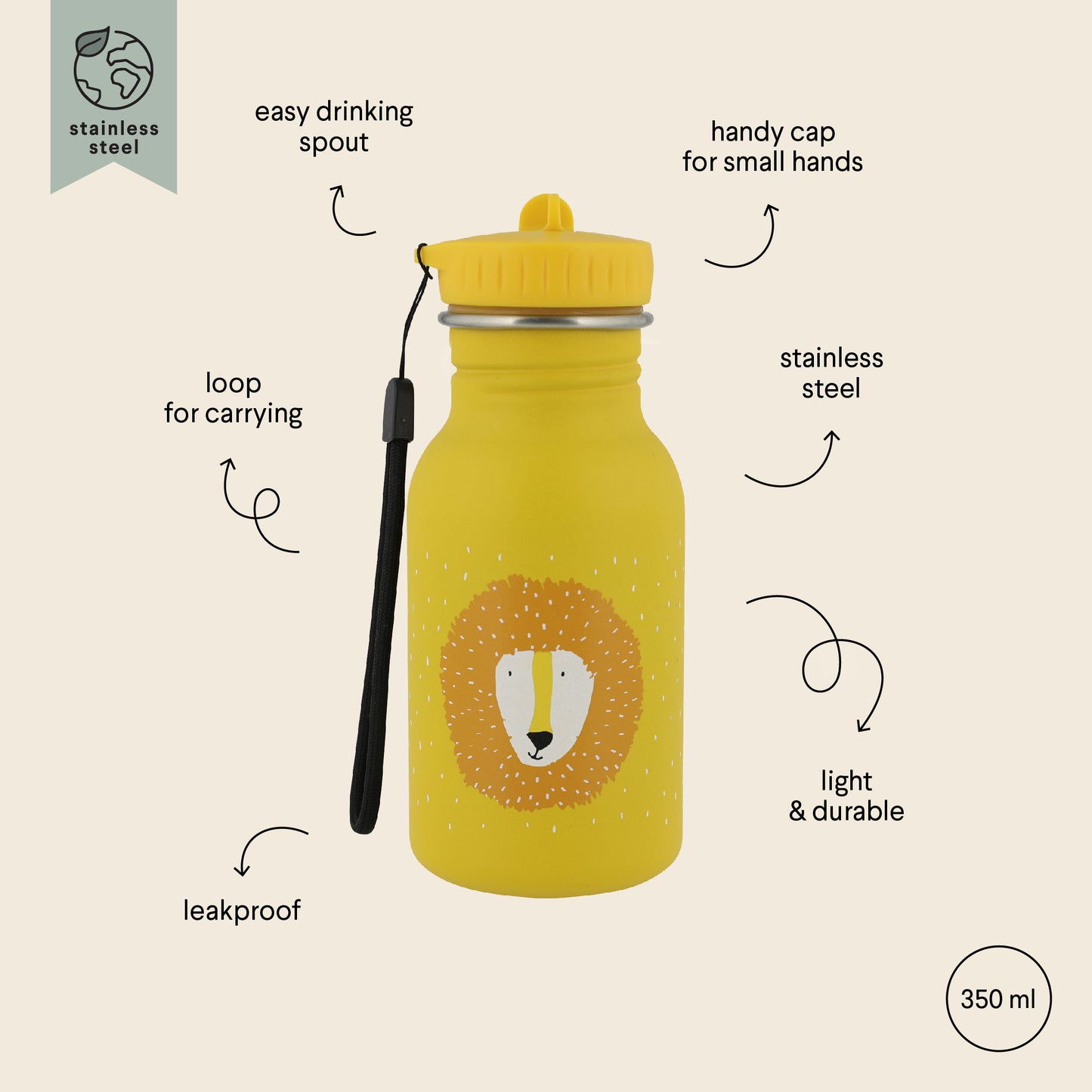 Water Bottle (350ml) Mr. Lion