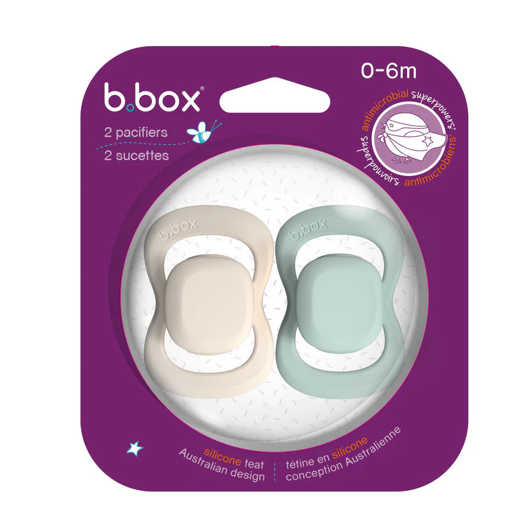 Bbox -Pacifier Silicone 1 Twin Pack -Sage/Vanilla