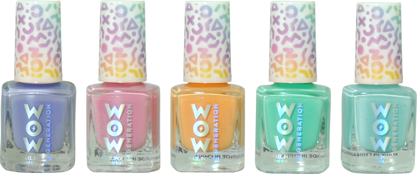 Nail Polish Pack of 5 Bottles-WOW Generation