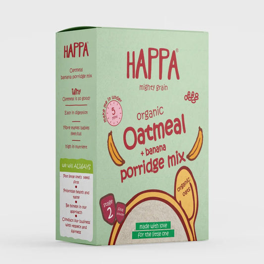 Happa Organic Oatmeal + Banana Cereal Mix - 200 gm