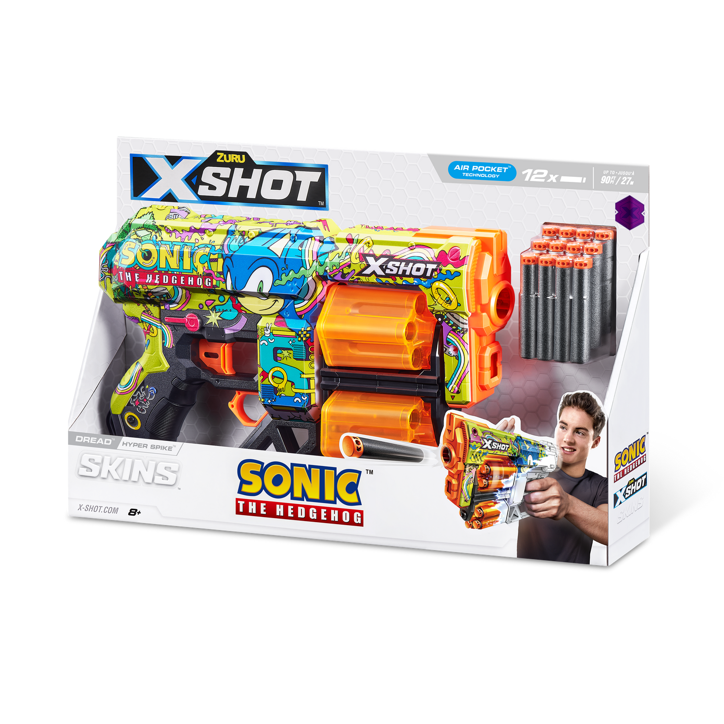 X-Shot Skins Dread Sonic (12 Darts)-Hyper Strike