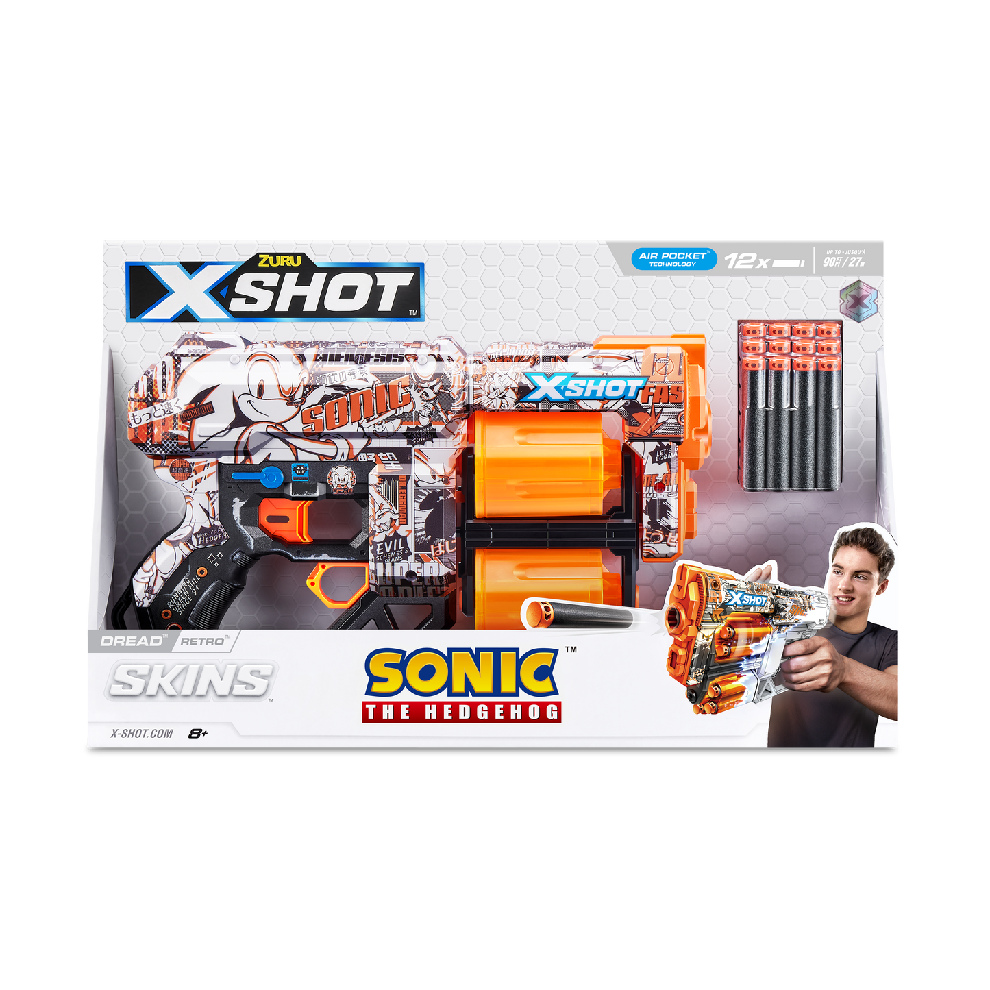 X-Shot Skins Dread Sonic (12 Darts)-Retro