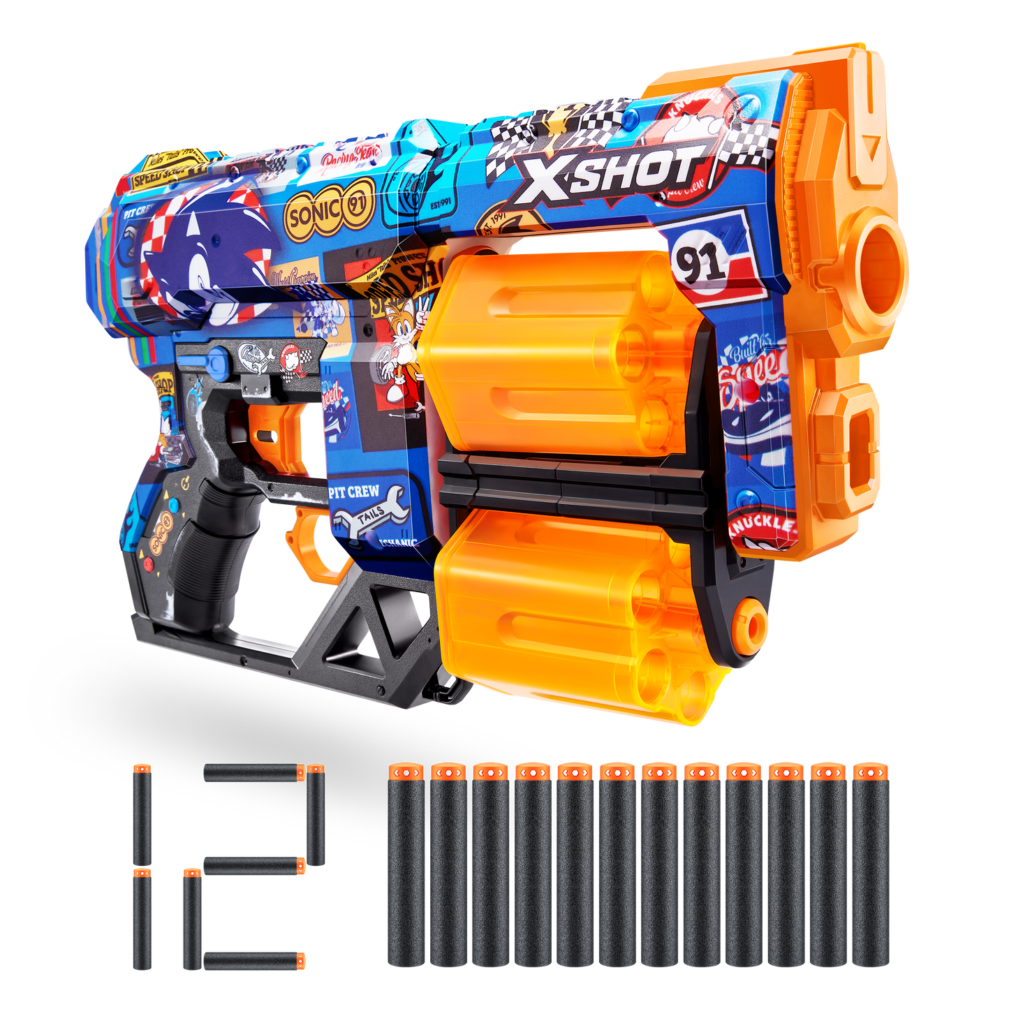 X-Shot Skins Dread Sonic (12 Darts)-Race Team