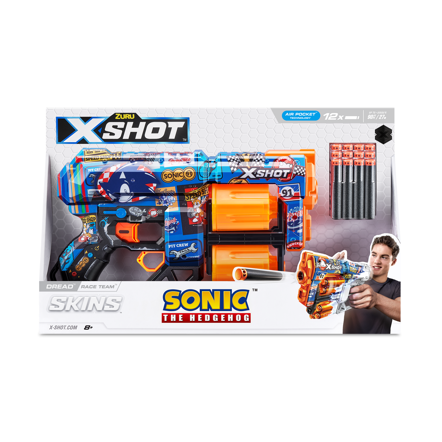 X-Shot Skins Dread Sonic (12 Darts)-Race Team