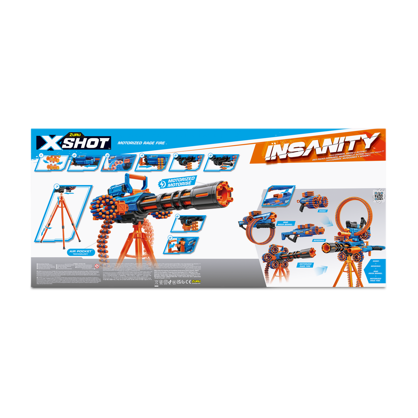 X-Shot Insanity Motorized Age Fire Gatling Gun w/ Tripod