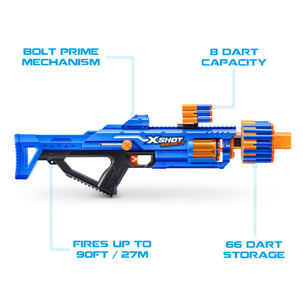 X-Shot Insanity Berzerko 6 Shot (48darts) – Little Wings