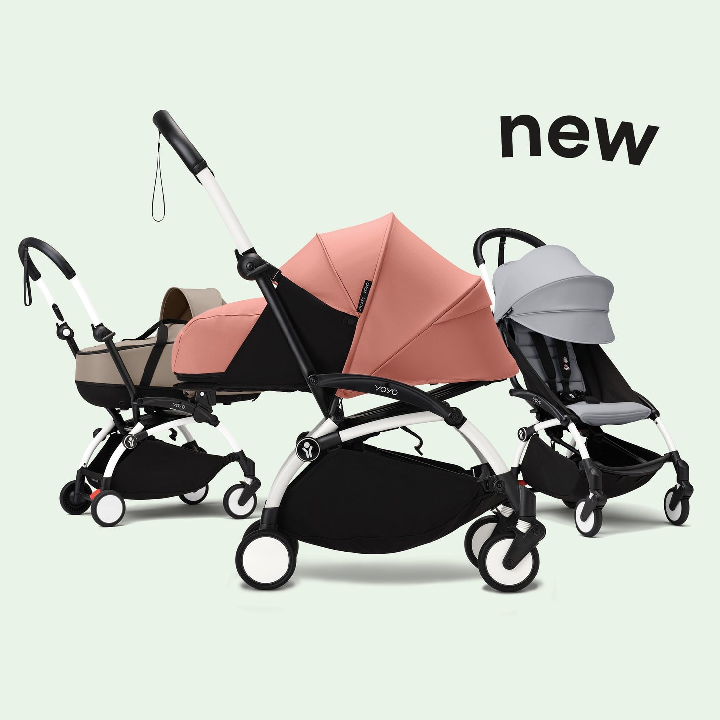 Stokke® YOYO³ stroller with newborn pack-Toffee