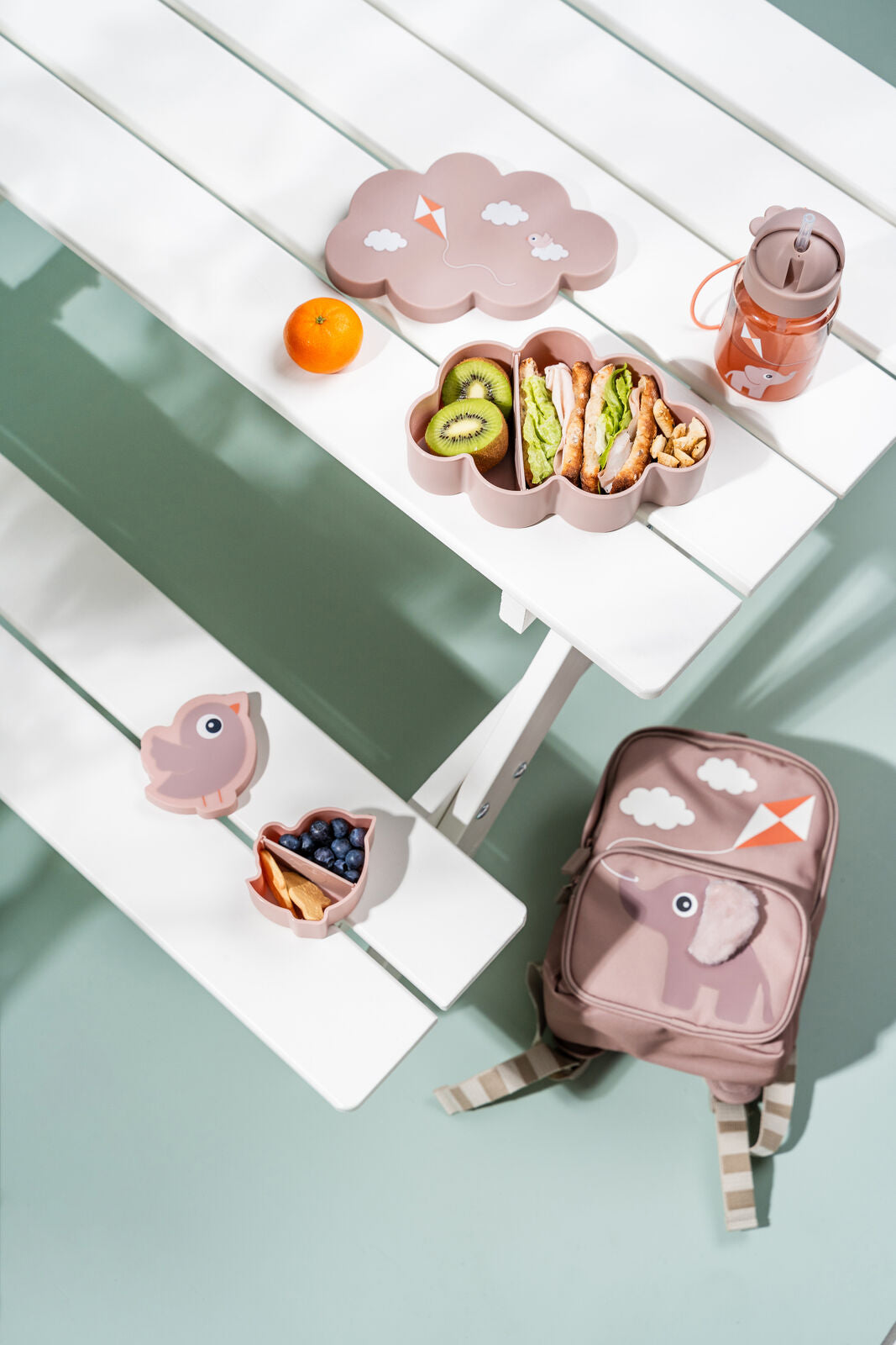 Done by Deer-Lunch & snack box w/straw bottle - Playground - Powder