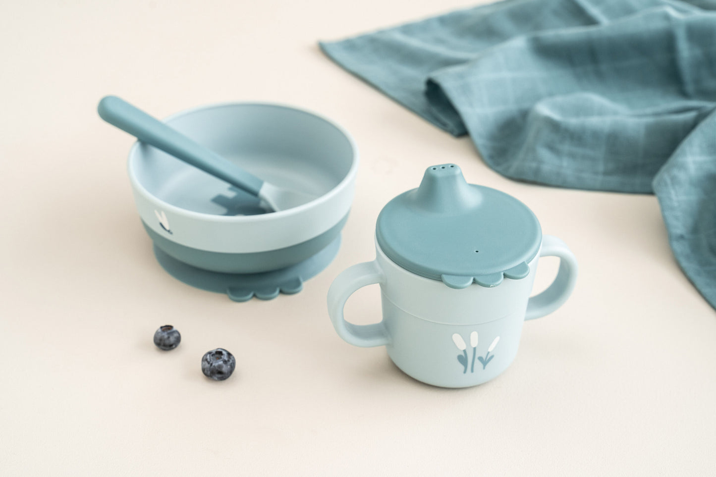 Done by Deer-Foodie first meal set w/suction - Elphee - Blue