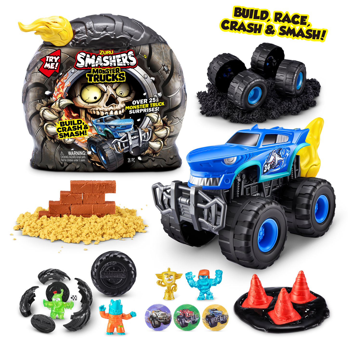 Smashers Monster Truck Surprise Playset (S1)