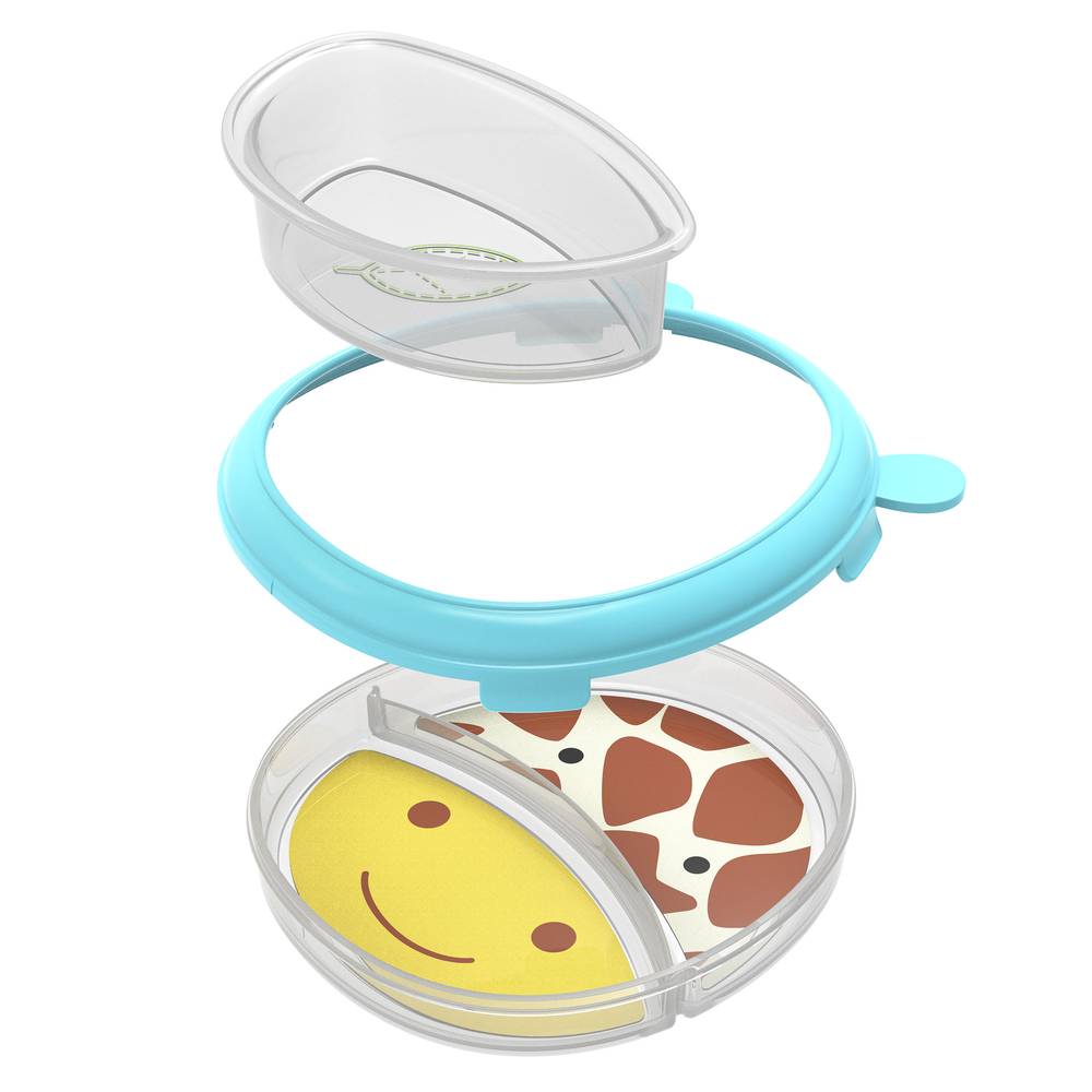 SkipHop-Zoo Smart Serve Plate & Bowl Set-Giraffe