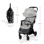 Kinderkraft - Apino Compact Auto-fold Baby Stroller - Dove Grey
