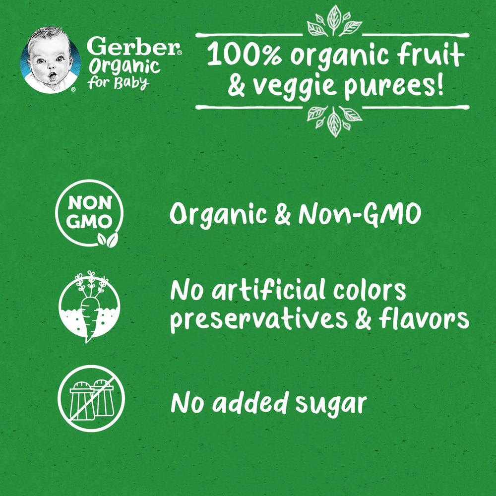 Gerber - Organic Apple Banana Blueberry & Blackberry 90g