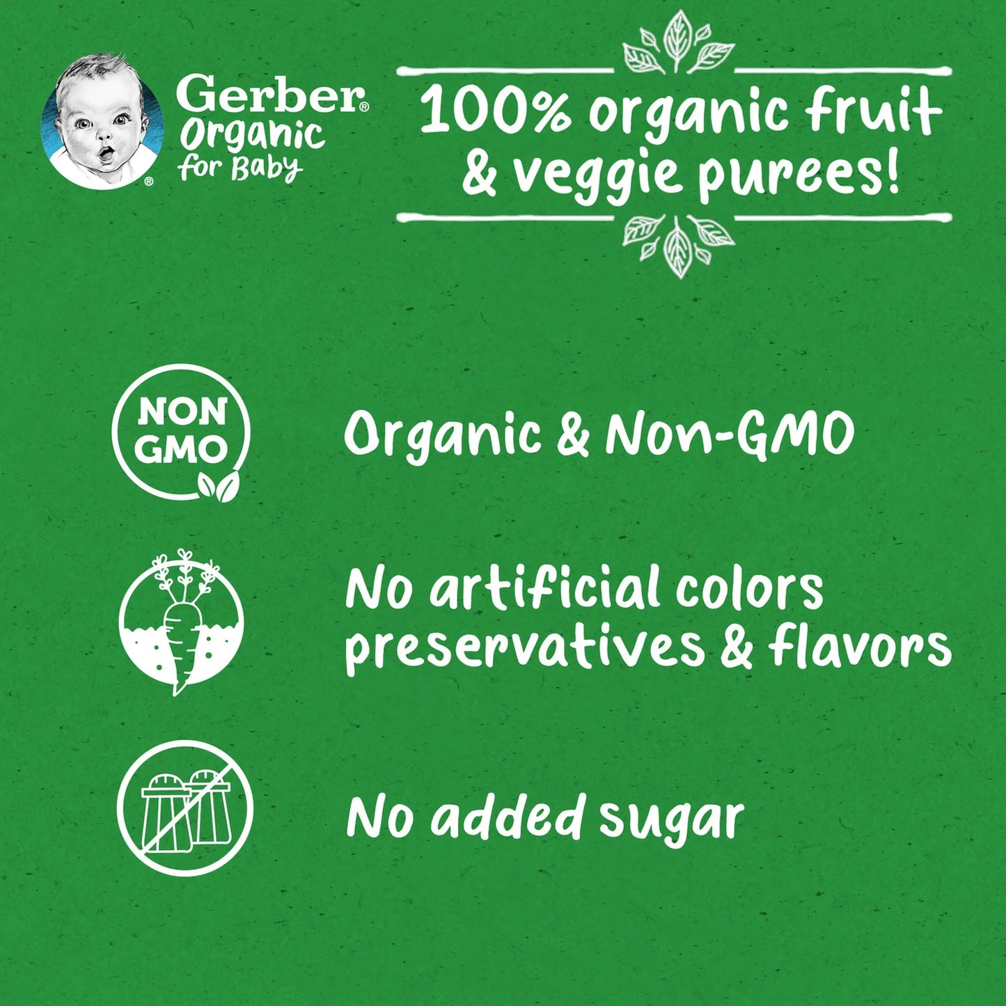 Gerber - Organic Apple Banana Blueberry & Blackberry 90g