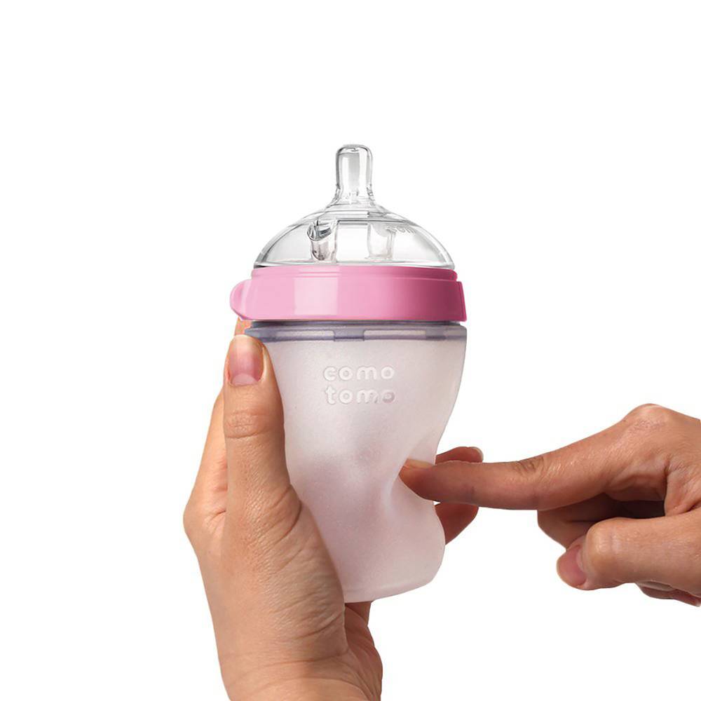 Comotomo - Natural Feel Baby Bottle 150ml - 2 Pack - Pink