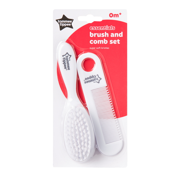 Tommee Tippee Essentials Baby Brush and Comb 2 pcs -White