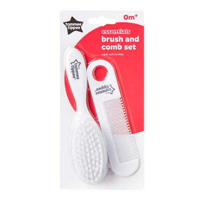 Tommee Tippee Essentials Baby Brush and Comb 2 pcs -White