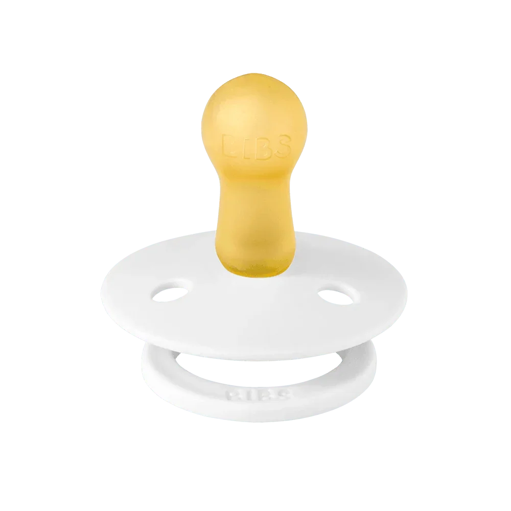 BIBS Colour Latex Pacifier - White (Size 1)