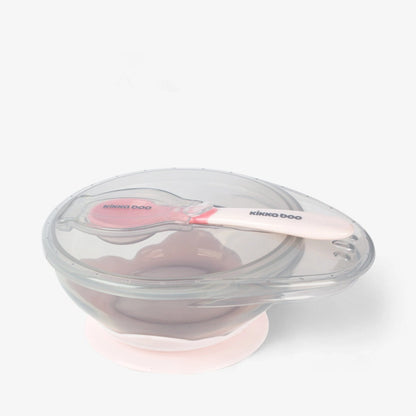 Suction Bowl with Spoon Pink-Kikkaboo