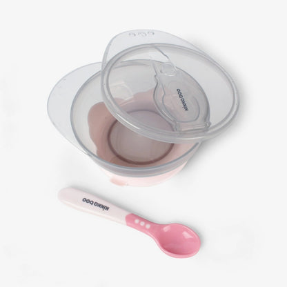 Suction Bowl with Spoon Pink-Kikkaboo