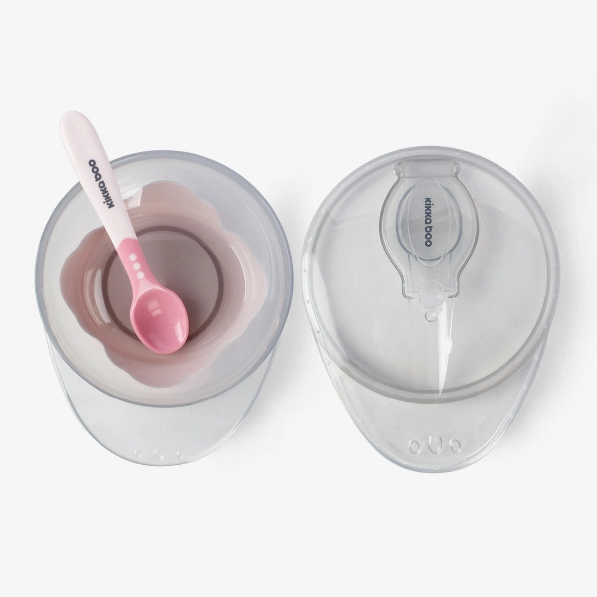 Suction Bowl with Spoon Pink-Kikkaboo