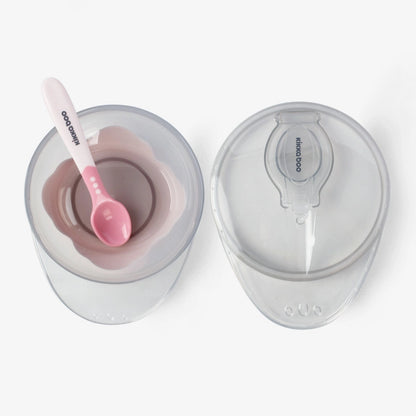 Suction Bowl with Spoon Pink-Kikkaboo