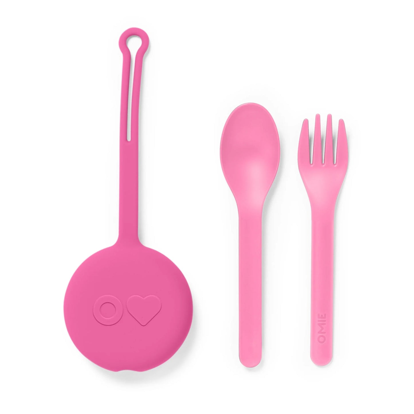 OmiePod & Utensil Set Bubble Pink