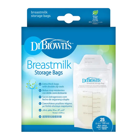 Dr. Browns Breastmilk Storage Bag (6oz / 180ml)-25-Pack