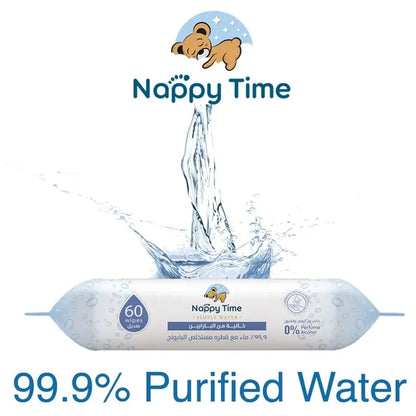 Nappy Time - Baby Wipes 99.9% Pure Water With Chamomile 12 X 60S - 720 Wipes