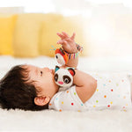 Infantino Wrist Rattles – Monkey & Panda Plush Baby Sensory Toys