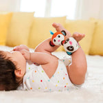 Infantino Wrist Rattles – Monkey & Panda Plush Baby Sensory Toys