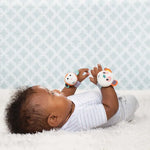 Infantino Wrist Rattles – Monkey & Panda Plush Baby Sensory Toys