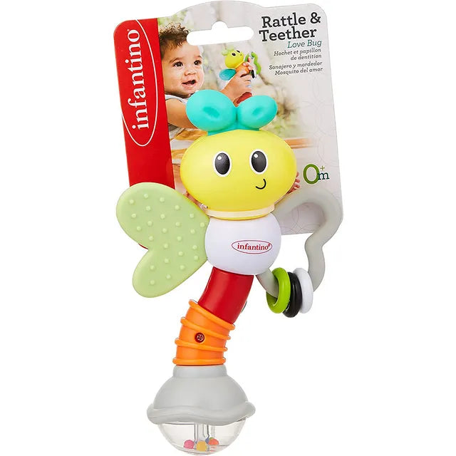 Infantino - Rattle & Teether Love Bug