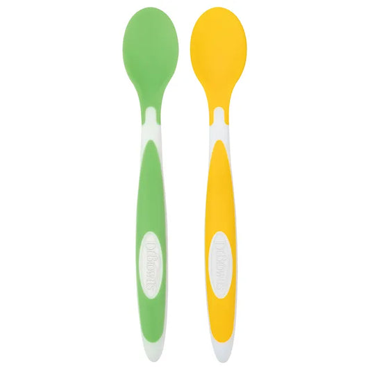 Dr. Browns - Soft-Tip Spoon, Pack of 2 - Yellow/Green